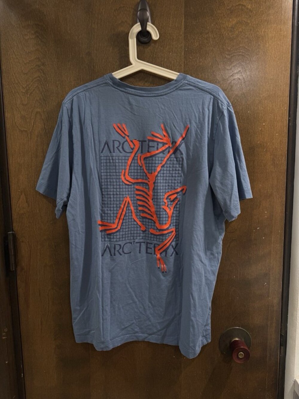 Arc’teryx Arc’Multi Bird Logo SS Men’s Cotton Shirt - Stone Wash - Size Large
